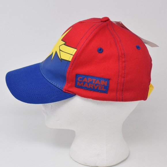 Captain Marvel Kids Adjustable Cap Superhero New - Picture 3 of 13